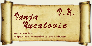 Vanja Mučalović vizit kartica